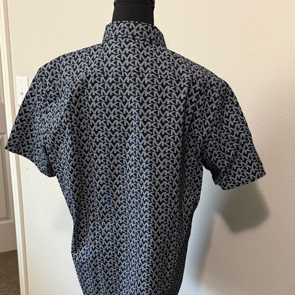 Michael Kors Men's Black and Gray Geometric Shirt - no tags but never worn. - Picture 3 of 4